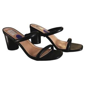 DV by Dolce Vita Slip On 3" Block Heel Black Sandals 8.5